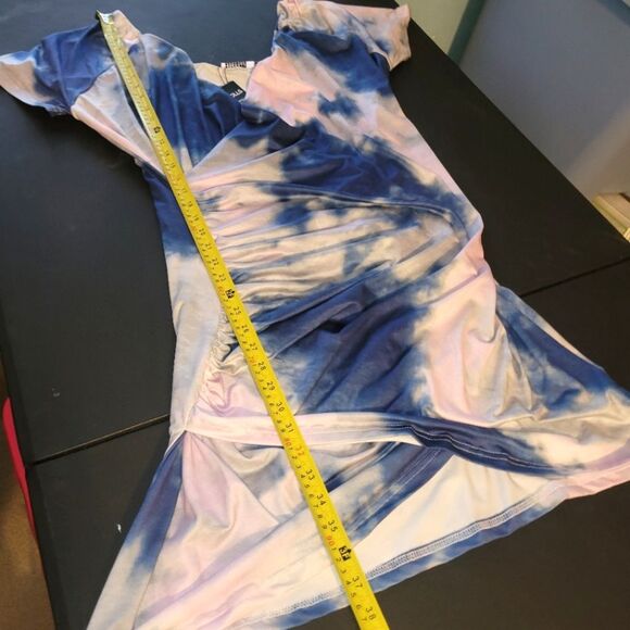 New Rebdolls Tie Dye Ruched Bodycon Mini Dress 3X **FLAWED** - Picture 9 of 10